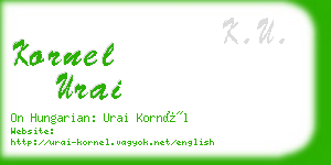 kornel urai business card